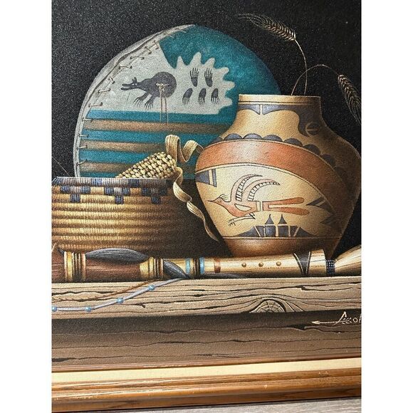 Original Native American Sand Art Painting - Picture 3 of 9